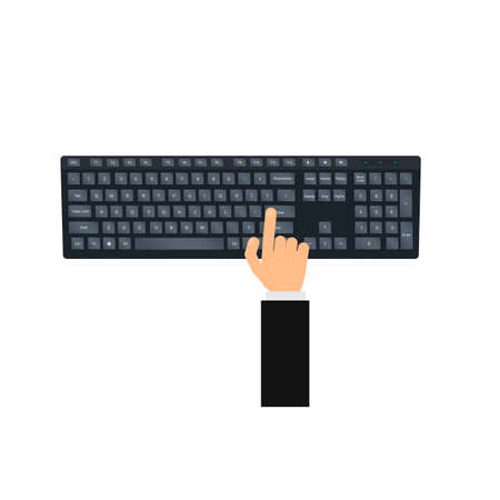 Computer keyboard. Press enter, vector illustrationのイラスト素材