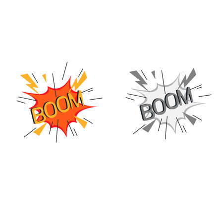 Boom. Speech bubble, vector illustrationのイラスト素材