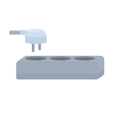 Electrical plug and socket. Power supply, vector illustrationのイラスト素材