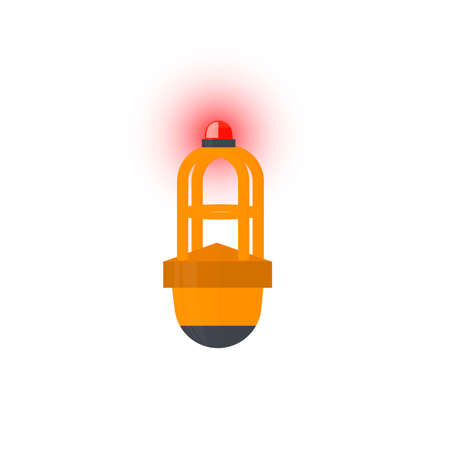 Buoy. Lighthouse with signal lights, vector illustrationのイラスト素材