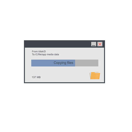 File copy window, vector illustration