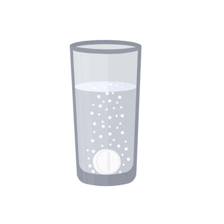 Medicine. The tablet is soluble, vector illustrationのイラスト素材