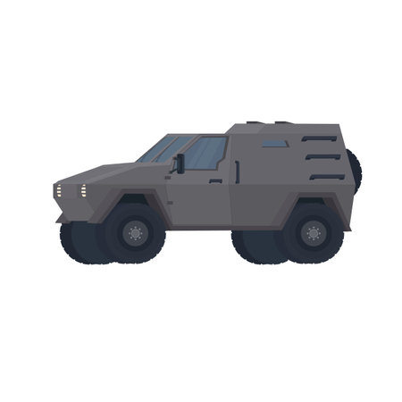 Armored car. Military vehicle, vector illustrationのイラスト素材