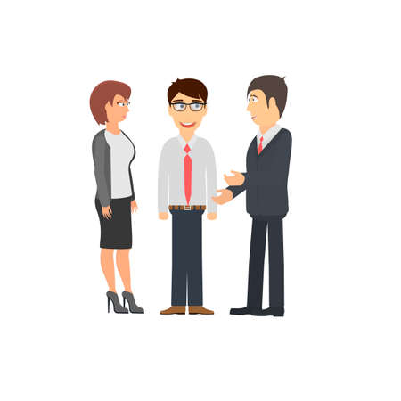 Conversation of a group of people. Communication of people, vector illustrationのイラスト素材