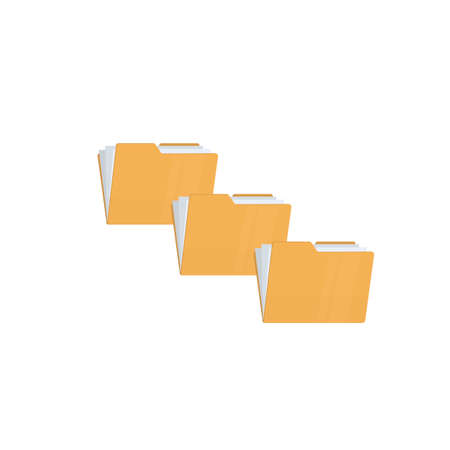Computer file. Moving a folder with files, vector illustration