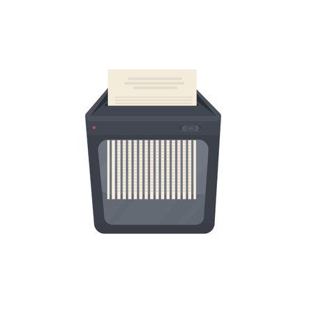 Paper shredder. Destruction of documents, vector illustrationのイラスト素材