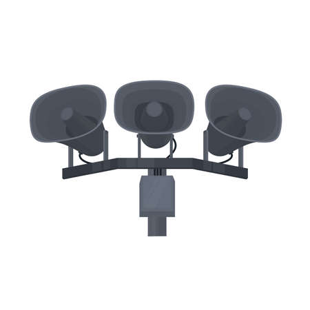 Alarm speaker. Industrial alert speaker, vector illustrationのイラスト素材