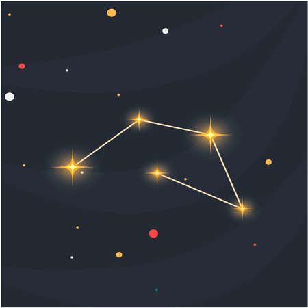 Starry constellation. Astrology, vector illustrationのイラスト素材