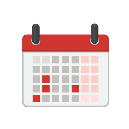calendar planner. Calendar with dates and weekends, vector illustrationのイラスト素材