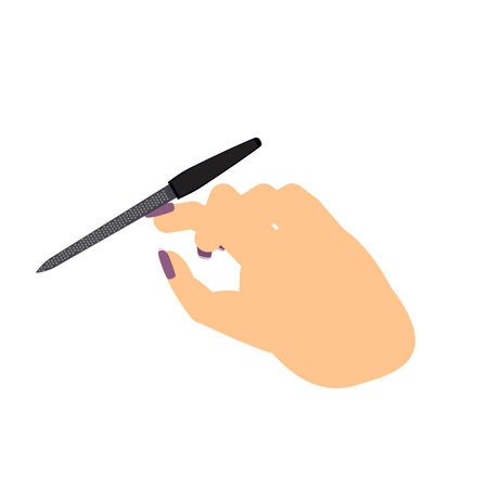 nail file. Nail treatment, vector illustrationのイラスト素材
