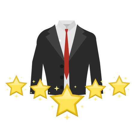 clothing rating. Star rating of popularity, vector illustrationのイラスト素材