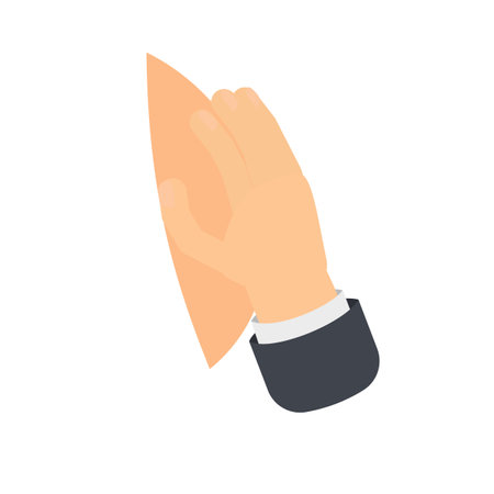Touch it with your hand. Pawing, vector illustrationのイラスト素材