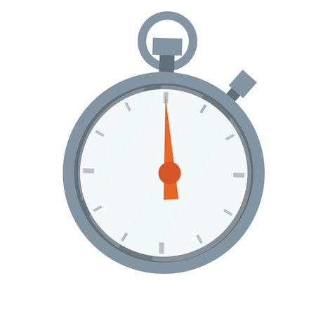 Stopwatch. Clock, a vector illustration.