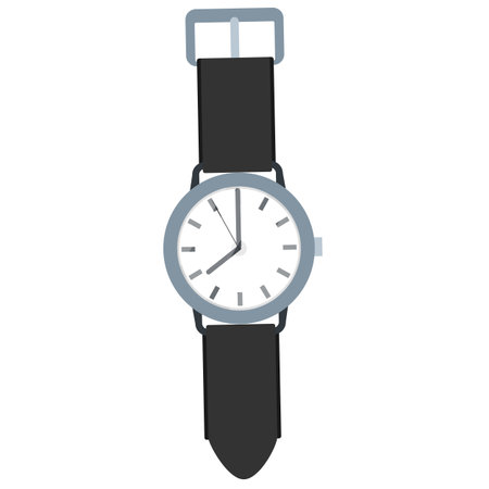 Watch. Clock, a vector illustration.のイラスト素材