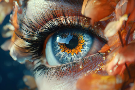 Woman's eye. Generative AI.の写真素材