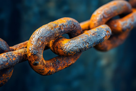 Rusty chain. Generative AI.の写真素材