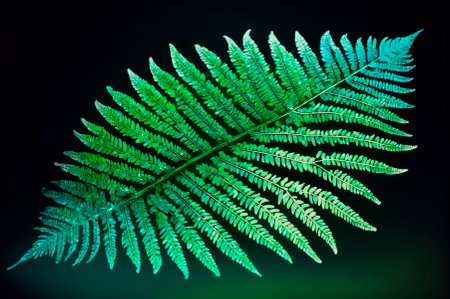 A holographic fern, made up of many particles.