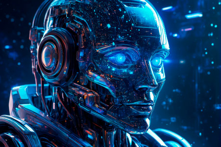 A holographic Robot is an artificial intelligence, made up of many particles. Generative AI.