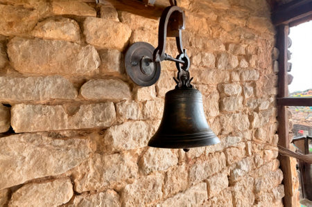 The bell is actively ringing.の写真素材