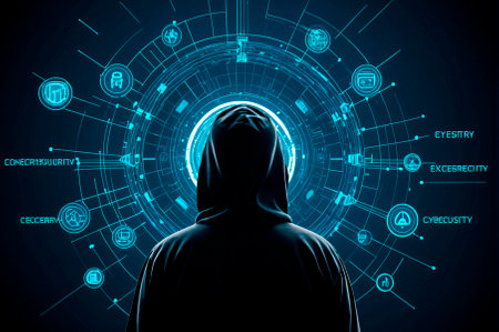 Secure data, cybersecurity, comic book art style. Generative AI.の写真素材