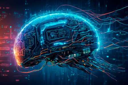Computer code is polymorphic in the form of running and flying cyberpunk-style brains. Generative...