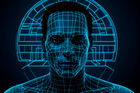 Face is a hologram. Generative AI.
