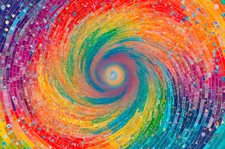 Fractal map made in the style of scientific visualization. Generative AI.の写真素材