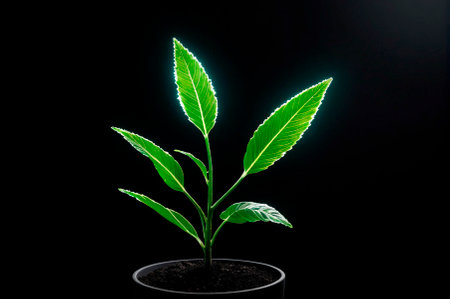 A flower in a pot.の写真素材