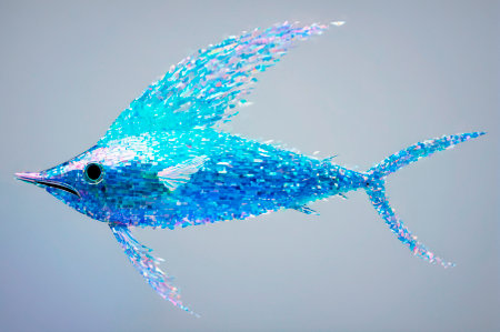 Digital Fish with Shimmering Scales and Fins. Generative AI.の写真素材
