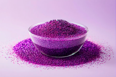 Vivid Purple Pebbles Textured Background. Generative AI.