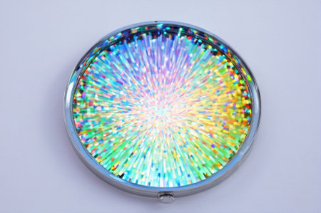 Colorful Kaleidoscope Effect in Circular Frame. Generative AI.