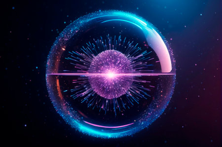 Cosmic Explosion Within a Spherical Galaxy. Generative AI.