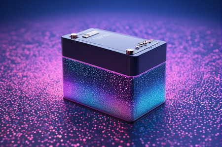 Modern Bluetooth Speaker with Vibrant LED Display. Generative AI.の写真素材