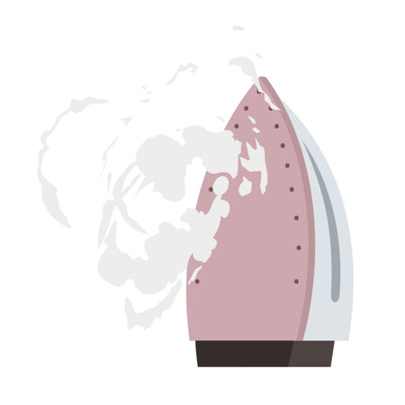 Electric iron. Heating the iron, vector illustrationのイラスト素材