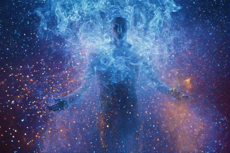 Cosmic Energy Being. Generative AI.の写真素材