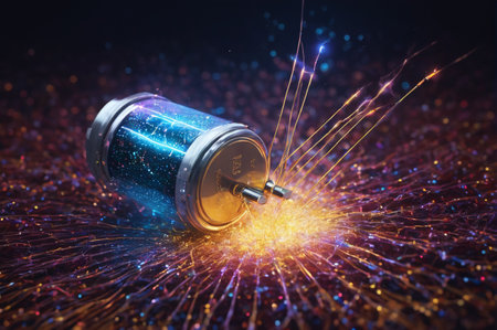 Futuristic Energy Capacitor. Generative AI.の写真素材