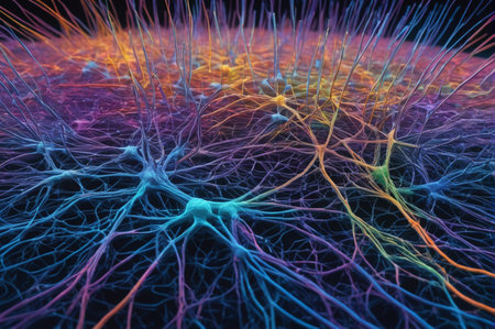 Neural Network Spectrum. Generative AI.の写真素材