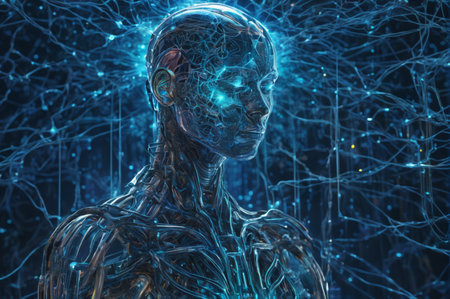 Synthetic Mindscape. Generative AI.の写真素材