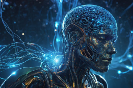 Synthetic Mindscape. Generative AI.の写真素材