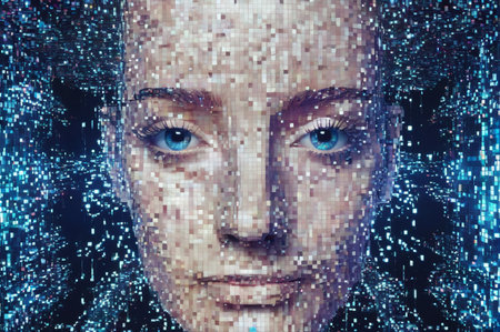 Digital Gaze. Generative AI.の写真素材