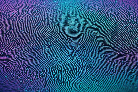 Digital Fingerprint Pattern. Generative AI.の写真素材