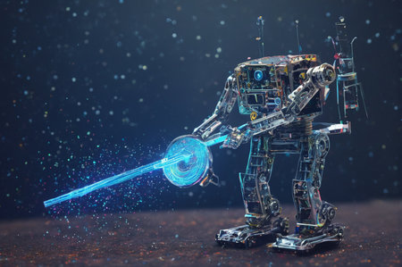 Cybernetic Warrior Robot. Generative AI.の写真素材