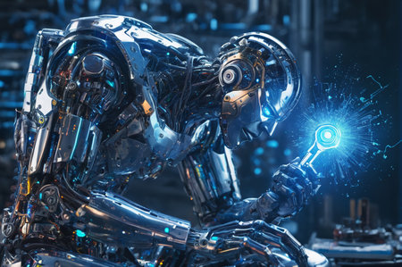 Cybernetic Robot Innovator. Generative AI.の写真素材