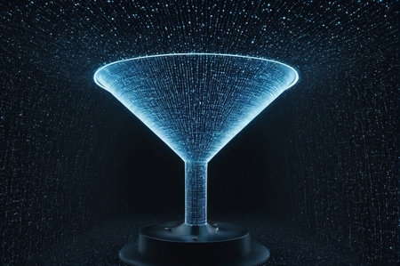 Digital Data Funnel. Generative AI.の写真素材