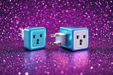 Futuristic Power Adapters. Generative AI.の写真素材