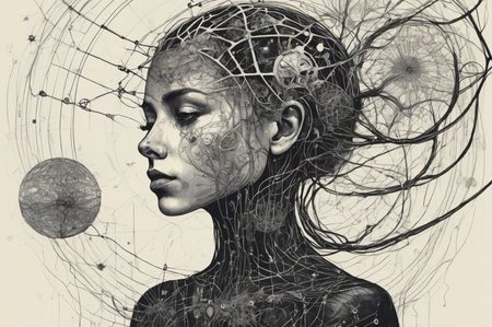 Neural Symphony. Generative AI.の写真素材