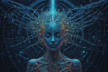 Ascension Circuit. Generative AI.の写真素材