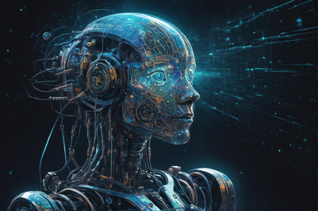 Neural Nexus. Generative AI.の写真素材