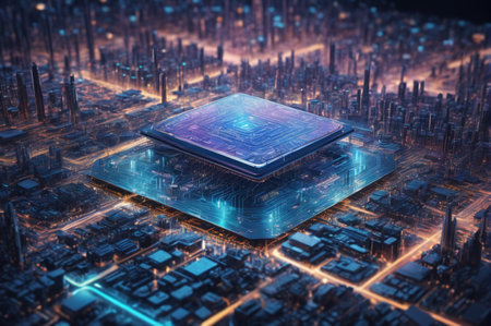 Quantum Core City. Generative AI.