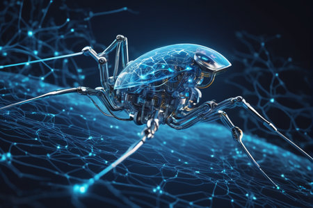 Neural Cyber Insect. Generative AI.の写真素材